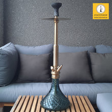 Load image into Gallery viewer, COCOYAYA King Series Marco Hookah Golden (Dark Aqua Base) With Bag