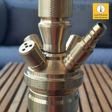 Load image into Gallery viewer, COCOYAYA King Series Tanner Hookah Golden (Dark Grey Base) With Bag