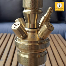 Load image into Gallery viewer, COCOYAYA King Series Tanner Hookah Golden (Grey Base) With Bag