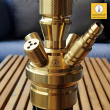 Load image into Gallery viewer, COCOYAYA King Series Tanner Hookah Golden (White Base) With Bag