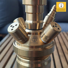 Load image into Gallery viewer, COCOYAYA King Series Zane Hookah Golden (Olive Green Base) with Bag