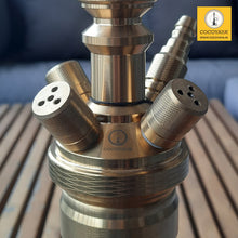 Load image into Gallery viewer, COCOYAYA King Series Kaldor Hookah Golden (Amber Base) With Bag