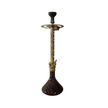 Load image into Gallery viewer, COCOYAYA King Series 2.0 Akbar The Great Hookah Golden ( Dark Purple Base) With Bag