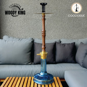 COCOYAYA Woody King Series Vito Hookah Golden ( Blue Base )