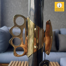 Load image into Gallery viewer, COCOYAYA Knuckler Hookah Black Golden (Dark Green Base) With Bag Design 1