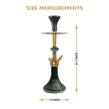 Load image into Gallery viewer, COCOYAYA Moksha Series Lazlo Hookah Golden (Black Base)(with bag)