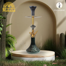 Load image into Gallery viewer, COCOYAYA Moksha Series Lazlo Hookah Golden (Black Base)(with bag)