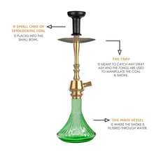 Load image into Gallery viewer, COCOYAYA Jade Series Hookah Tokyo Golden (Light Green Base)(with bag)