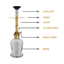 Load image into Gallery viewer, COCOYAYA Conquer Series Lobo Hookah Golden ( Transparent Base )(with bag)