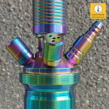 Load image into Gallery viewer, COCOYAYA King Series Marco Hookah Rainbow ( Black Base )(with bag)