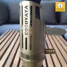 Load image into Gallery viewer, COCOYAYA Mini Ferro Series Savi Hookah Golden ( Olive Green Base) with Bag