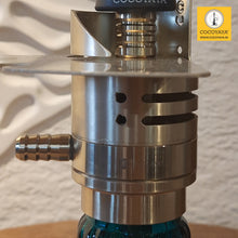Load image into Gallery viewer, COCOYAYA Mini Ferro Series Hookah Champagne (Dark Aqua Blue Base) with Bag