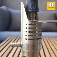 Load image into Gallery viewer, COCOYAYA Mini Ferro Series Hookah Champagne (Dark Grey Base) with Bag