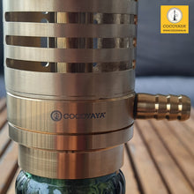 Load image into Gallery viewer, COCOYAYA Mini Ferro Series Hookah Golden (Dark Green Base) with Bag