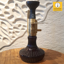 Load image into Gallery viewer, COCOYAYA Mini Ferro Series Hookah Golden (Dark Purple Base) with Bag