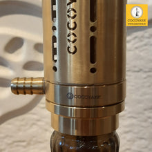 Load image into Gallery viewer, COCOYAYA Mini Ferro Series Hookah Golden (Olive Green Base) with Bag