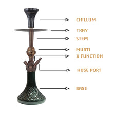 Load image into Gallery viewer, COCOYAYA Moksha Series Mr. P Hookah Golden (Black Base)