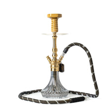 Load image into Gallery viewer, COCOYAYA Madrid Hookah - Golden (Black Base)(with bag)