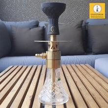 Load image into Gallery viewer, COCOYAYA Nano Series Zippy Hookah Golden ( Transparent Base ) With Bag