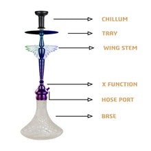 Load image into Gallery viewer, COCOYAY Angel Series Falcon Hookah Rainbow (Transparent Base)(with bag)