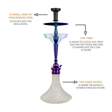 Load image into Gallery viewer, COCOYAY Angel Series Falcon Hookah Rainbow (Transparent Base)(with bag)