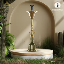Load image into Gallery viewer, COCOYAYA Gamaliya Hookah Golden (Grey Base)(with bag)
