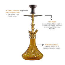 Load image into Gallery viewer, COCOYAYA Prince Series Simba Hookah Ambar Golden(with bag)