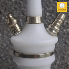 Load image into Gallery viewer, COCOYAYA Ottoman Series Mirza Hookah Champagne White (Dark Blue Base)(with bag)