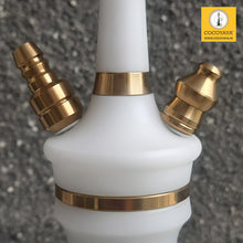 Load image into Gallery viewer, COCOYAYA Ottoman Series Mirza Hookah Golden White (Dark Blue Base)(with bag)