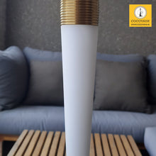 Load image into Gallery viewer, COCOYAYA Ottoman Series Pathan Hookah Golden White (Transparent Base) With Bag