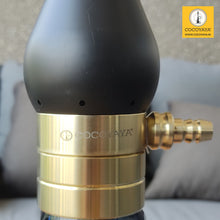 Load image into Gallery viewer, COCOYAYA Ottoman Series Ghazi Hookah Champagne Black ( Dark Blue Base )(with bag)
