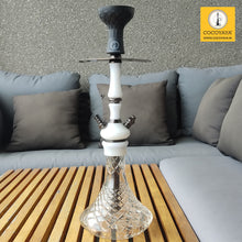 Load image into Gallery viewer, COCOYAYA Ottoman Series Pasha Hookah Coffee White (Transparent Base) (with bag)