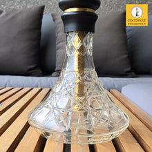 Load image into Gallery viewer, COCOYAYA Ottoman Series Pasha Hookah Golden Black (Transparent Base)(with bag)