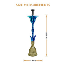 Load image into Gallery viewer, COCOYAYA Gamaliya Series Persia Grande Hookah Blue (Grey Base)(With Bag)