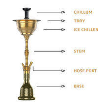 Load image into Gallery viewer, COCOYAYA Gamaliya Series Persia Grande Hookah Golden ( Grey Base )(with bag)