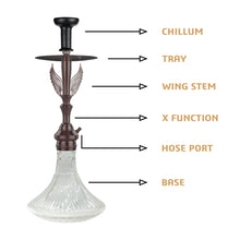 Load image into Gallery viewer, COCOYAY Angel Series Phantom Hookah Rose Golden (Transparent Base)(with bag)