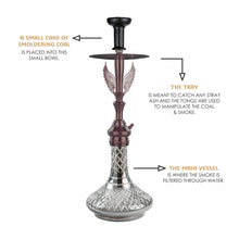 Load image into Gallery viewer, Angel Series Phantom Hookah 22.2 Inch Rose Golden(with bag)