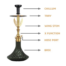 Load image into Gallery viewer, COCOYAY Angel Series Phantom Hookah Golden (Black Base )(with bag)