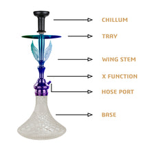 Load image into Gallery viewer, COCOYAY Angel Series Phantom Hookah Rainbow (Transparent Base)(with bag)