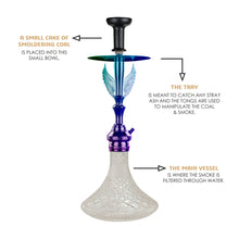 Load image into Gallery viewer, COCOYAY Angel Series Phantom Hookah Rainbow (Transparent Base)(with bag)