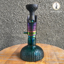 Load image into Gallery viewer, COCOYAYA Mini Ferro Series Hookah Rainbow (Dark Aqua Green Base) with Bag