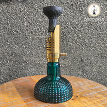 Load image into Gallery viewer, COCOYAYA Mini Ferro Series Piku Hookah Golden (Dark Aqua Green Base) with Bag