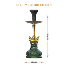 Load image into Gallery viewer, COCOYAYA Conquer Series Poco Hookah Golden ( Dark Green Base )(with bag)