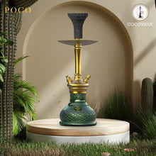 Load image into Gallery viewer, COCOYAYA Conquer Series Poco Hookah Golden ( Dark Green Base )(with bag)