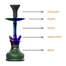 Load image into Gallery viewer, COCOYAYA Conquer Series Poco Hookah Rainbow ( Dark Green Base )(With Bag)