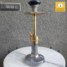 Load image into Gallery viewer, COCOYAYA Prince Series Casablanca Hookah Golden (Grey Base) With Bag
