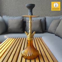 Load image into Gallery viewer, COCOYAYA Prince Series Milan Hookah Golden ( Amber Base ) With Bag