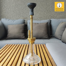 Load image into Gallery viewer, COCOYAYA Prince Series Ronaldo Hookah Golden (Transparent Base) ( With Bag )