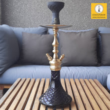 Load image into Gallery viewer, COCOYAYA Prince Series Simbha Hookah Golden ( Dark Purple Base ) With Bag