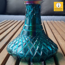 Load image into Gallery viewer, COCOYAYA Prince Series Simbha Hookah Rainbow ( Dark Aqua Green Base ) With Bag